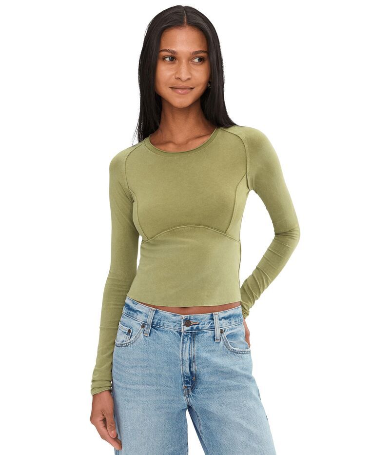 フリーピープル レディース トップス シャツ Free People We The Free Protagonist Long Sleeve Green Moss グリーン 8,036円