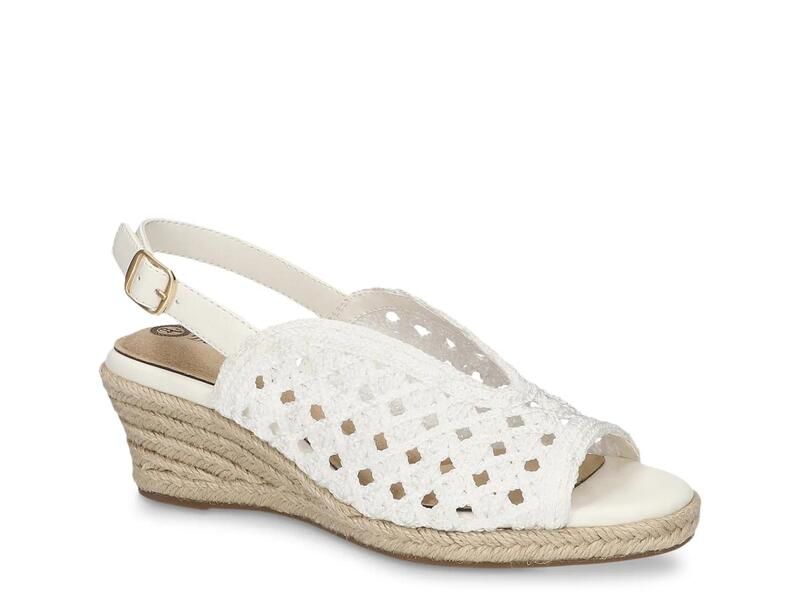 ベラヴィータ レディース シューズ サンダル Bella VitaBethany Espadrille Wedge Sandal White ホワイト
