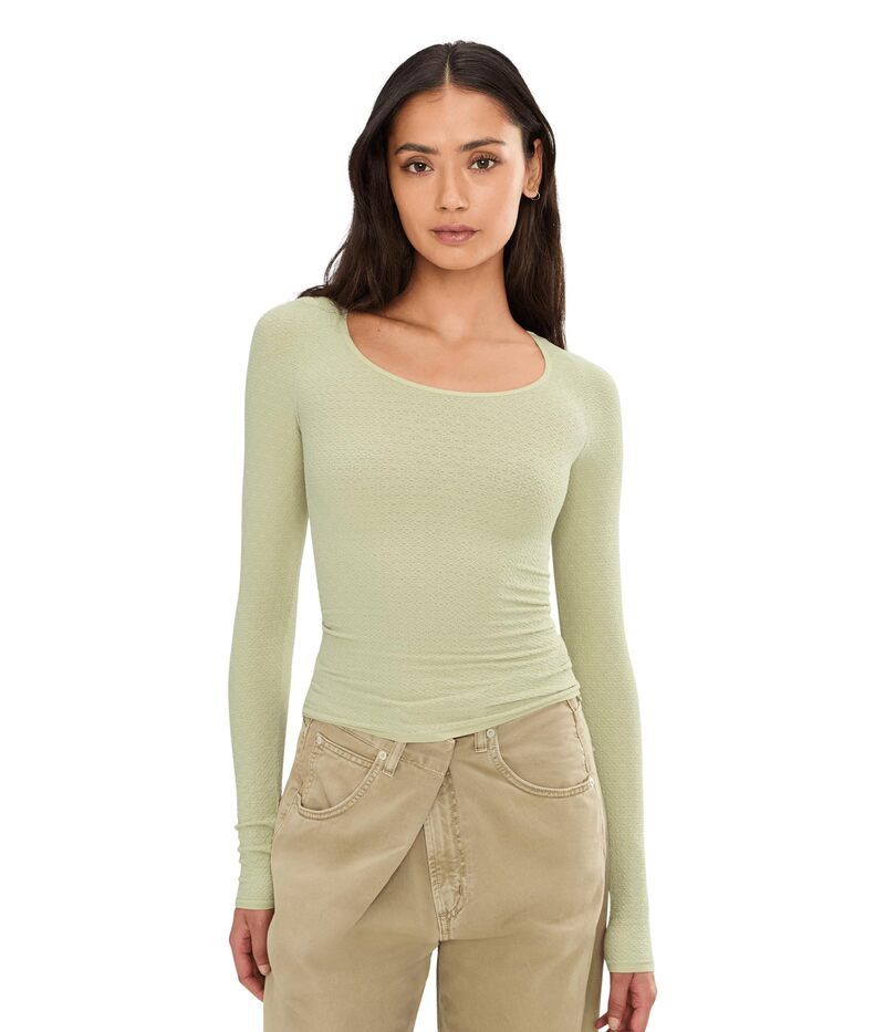 フリーピープル レディース トップス シャツ Free People Love Letter Long Sleeve Fresh Green グリーン