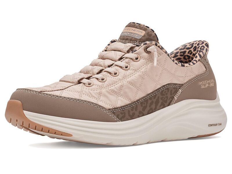 スケッチャーズ レディース シューズ スニーカー SKECHERS Contour Foam Cozy Fit Hands Free SlipIns Brown ブラウン