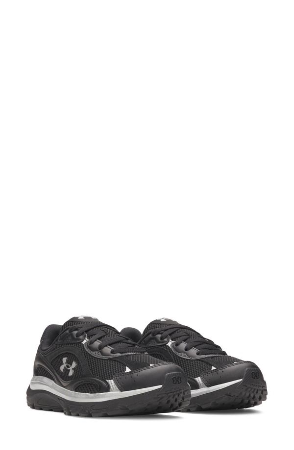 アンダーアーマー レディース シューズ スニーカー Under Armour UA Tech Runner Sneaker Black Metallic Silver ブラック