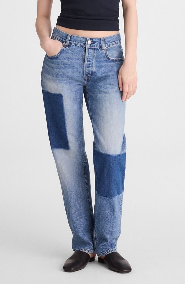 メイドウェル レディース ボトムス デニムパンツ ジーンズ Madewell The Dean Easy Straight Airy Jeans Worn Wash