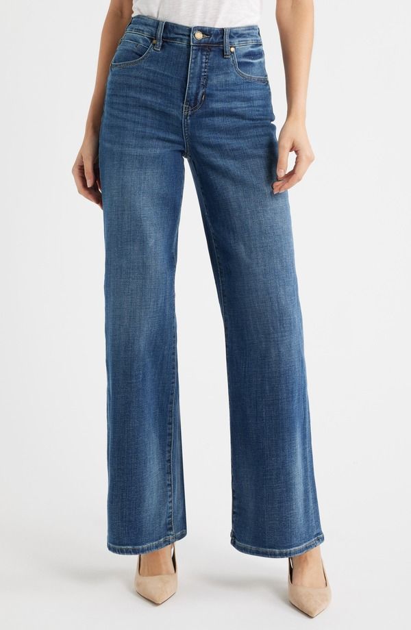 リヴァプール ロサンゼルス レディース ボトムス デニムパンツ ワイドレッグ ハイウエスト ジーンズ Liverpoolos Angelestride High Waist Wide Leg Jeans Rushland