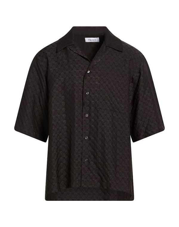 マックイーン メンズ トップス シャツ MCQUEEN 柄入りシャツ Black ブラック