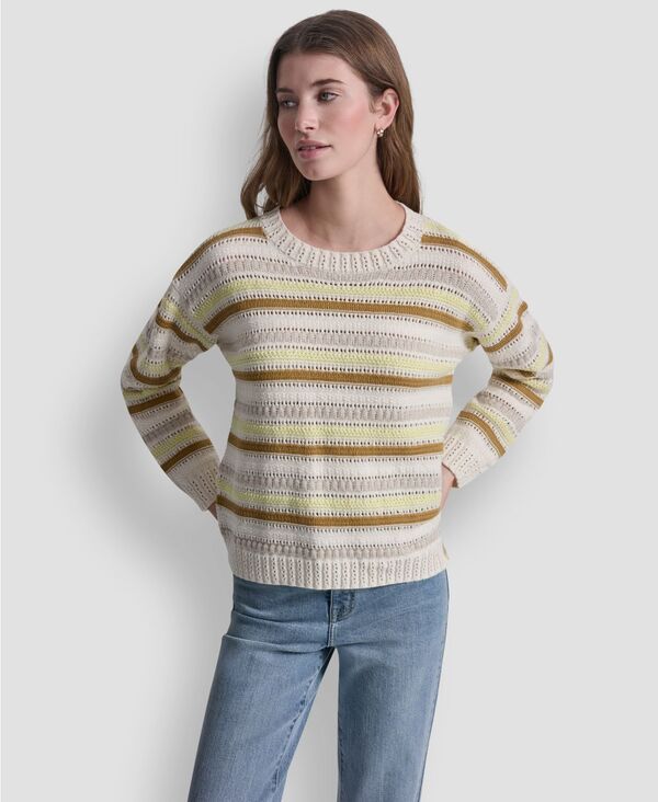 ダナキャランニューヨーク レディース トップス シャツ クルーネック セーター 長袖 DKNY Jeans Womens LongSleeve Crewneck Sweater Oxide Combo
