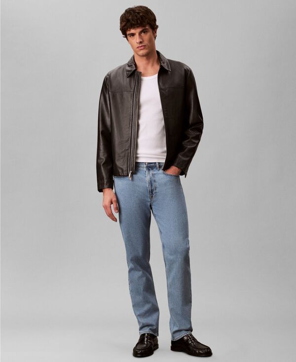 カルバンクライン メンズ ボトムス デニムパンツ ジーンズ Calvin Klein MenstraightFit Stretch Denim Jeans Adam Lt Stone ストーン