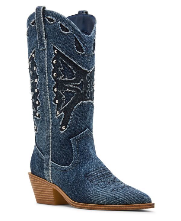 マッデンガール レディース シューズ ブーツ・レインブーツ Madden Girl Womensaloonnovelty Cowboy Boots Denim デニム