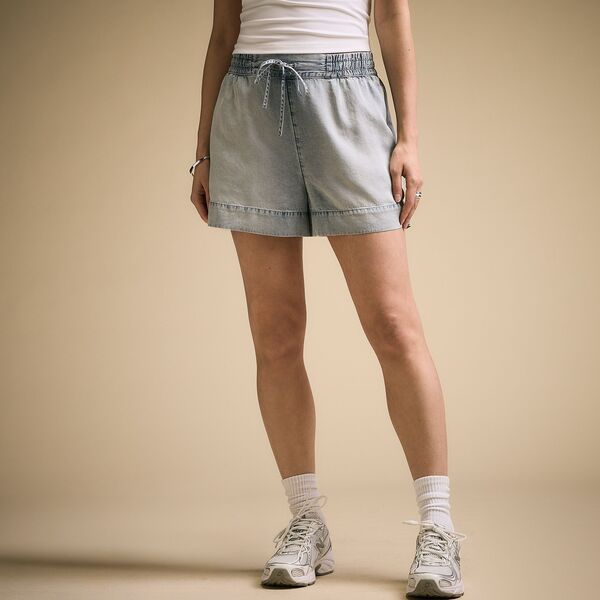キャリー レディース ボトムス ハーフパンツ・ショーツ CALIA Womens Poplin Pieced Short Light Wash Indigo インディゴ 15,385円
