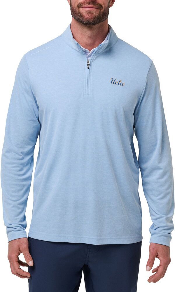 トラビスマヒュー メンズ アウター ジャケット・ブルゾン TravisMathew Mens UCLA Bruins Heather Blue Time to Tailgate QuarterZipullover Jacket NoColor ヘザー