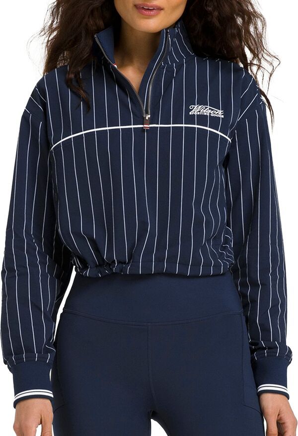 ウィルソン レディース アウター パーカー・スウェット Wilson Womens Davenport Woven 14 Zipop Over Navy Pinstripe ネイビー