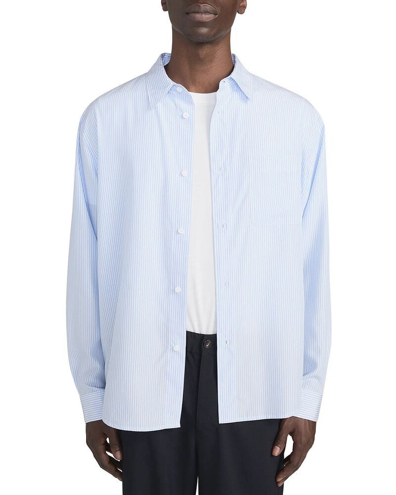 フレーム メンズ トップス シャツ リラックスフィット FRAME Relaxed Fit Pocket Shirt Blue Stripe ブルー