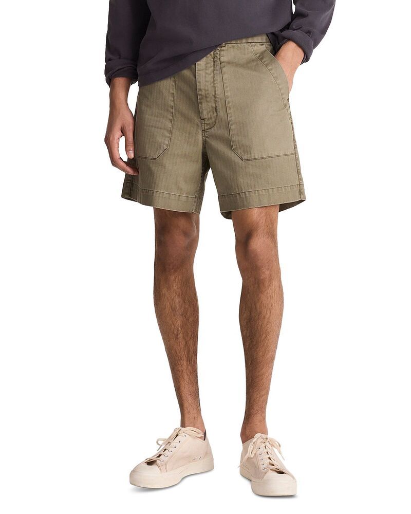 メイドウェル メンズ ボトムス ハーフパンツ・ショーツ ショートパンツ Madewell Fatigue 6 Shorts in Herringbone Fatigue