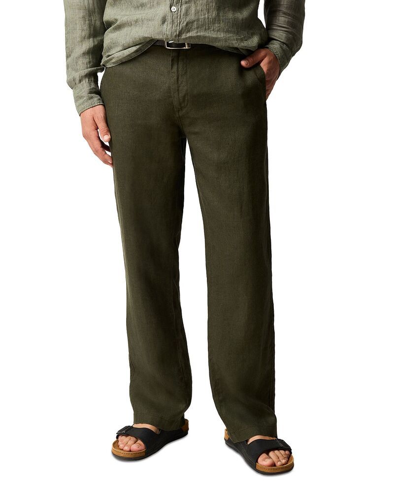 ロッドアンドグン メンズ ボトムス カジュアルパンツ リネン Rodd Gunn Resort Linen Pants Dark Olive オリーブ