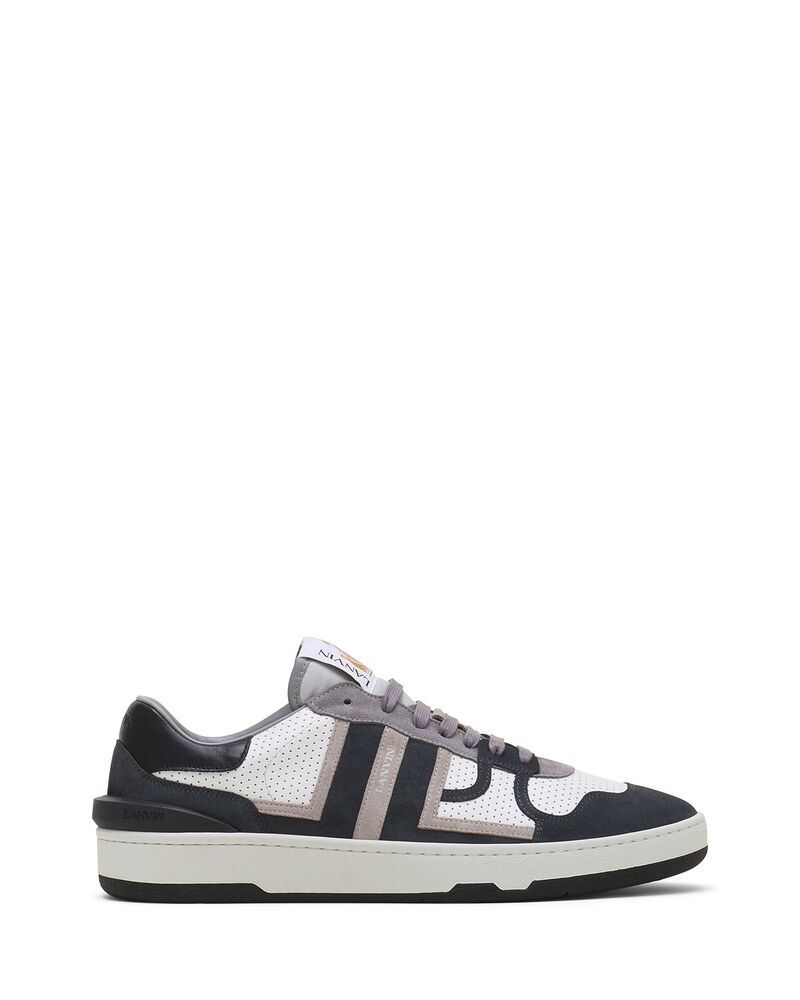 ランバン メンズ シューズ スニーカー スエード レザー Lanvin Unisex Clay Sneakers in Perforated Leather and Suede Light GreyDark Grey グレー