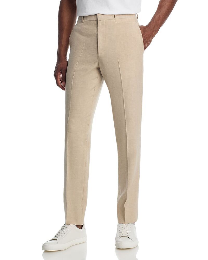 セオリー メンズ ボトムス カジュアルパンツ スリムフィット ウール リネン Theory Mayer Linen Wool Slim Fit Suit Pants Tan タン
