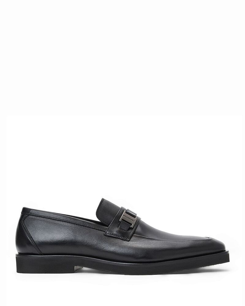 ブルーノマグリ メンズ シューズ スリッポン・ローファー レザー Bruno Magli Mens Roma Leather Loafers Black Calf ブラック