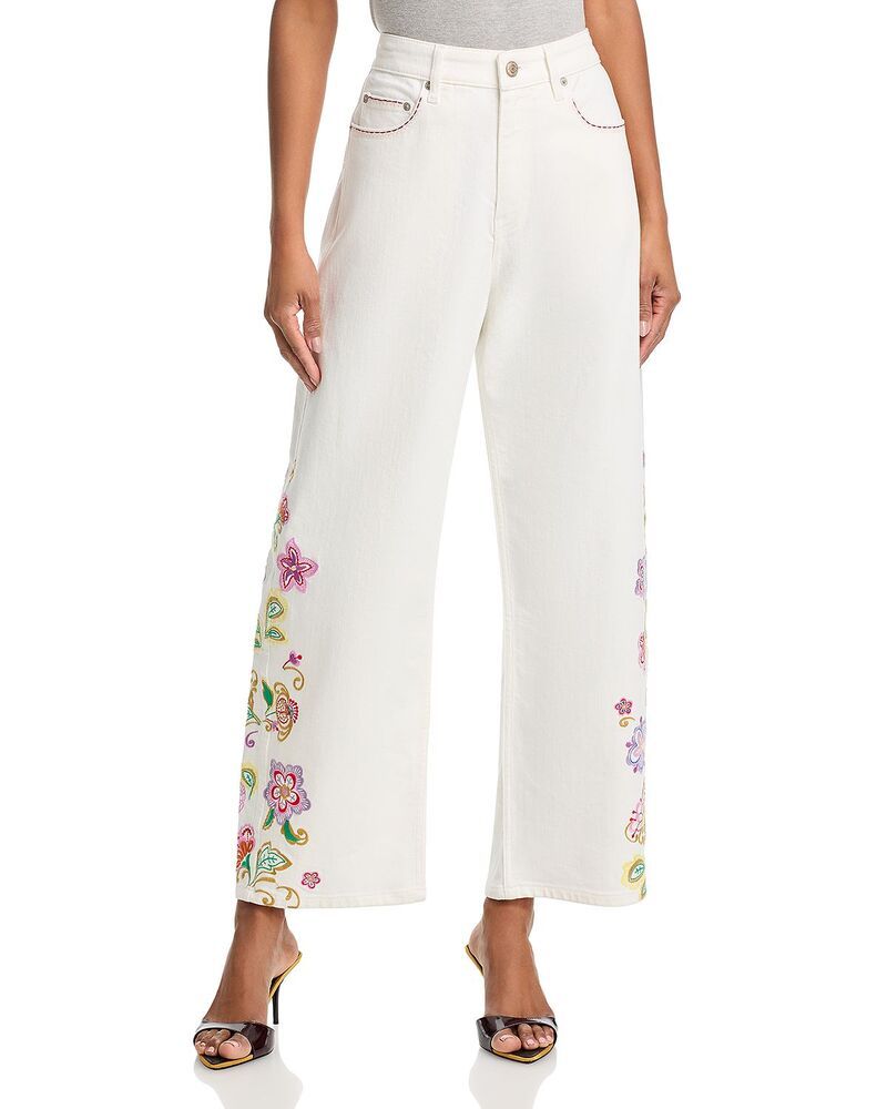 サンク セプト レディース ボトムス デニムパンツ ワイドレッグ ジーンズ Cinq Sept Jardin Boheme Hayden High Rise Wide Leg Jeans in Scour Multi Scour Multi マルチカラー