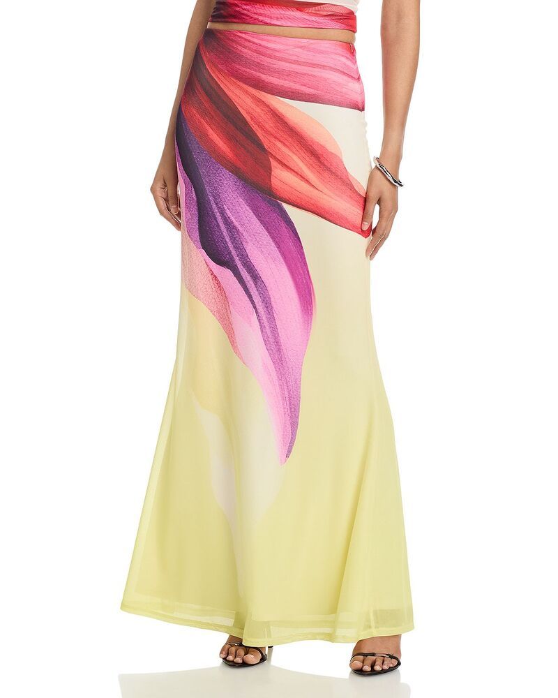 エーエフアールエム レディース ボトムスカート AFRM Tegan Skirt Lemon Lotus