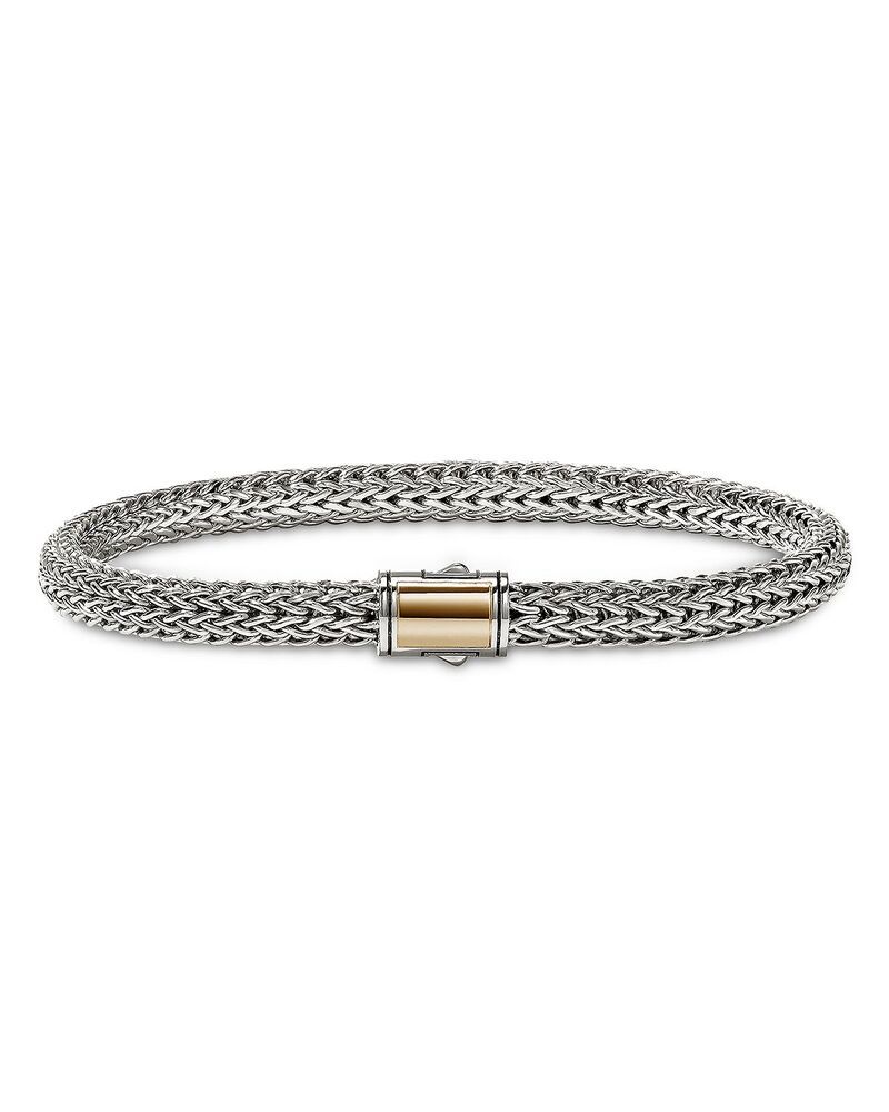 ジョン・ハーディー レディース アクセサリー ブレスレット・バングル・アンクレット JOHN HARDY 14K Yellow Gold Sterling Silver Icon Woven Link Chain Bracelet 5mm Silver シルバ