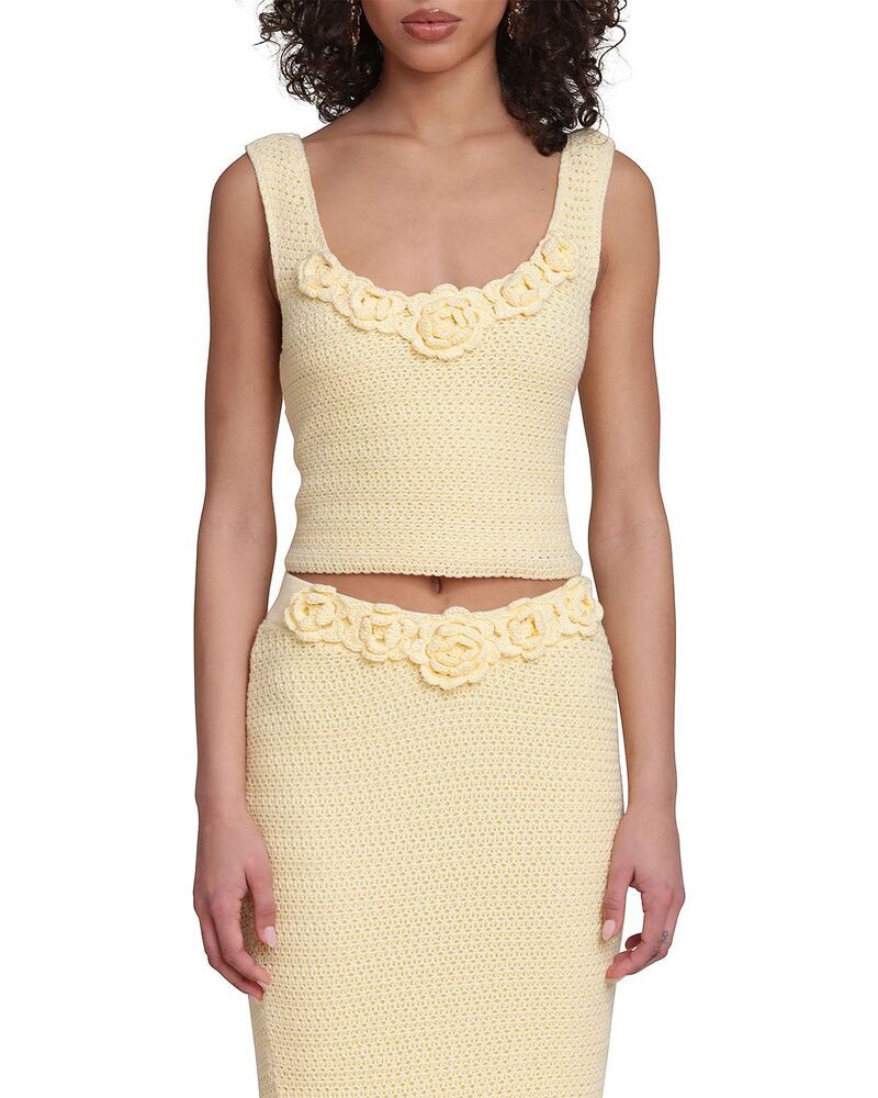 アヴェックレフィーユ レディース トップス タンクトップ Avec Les Filles Crochetank Top Butter