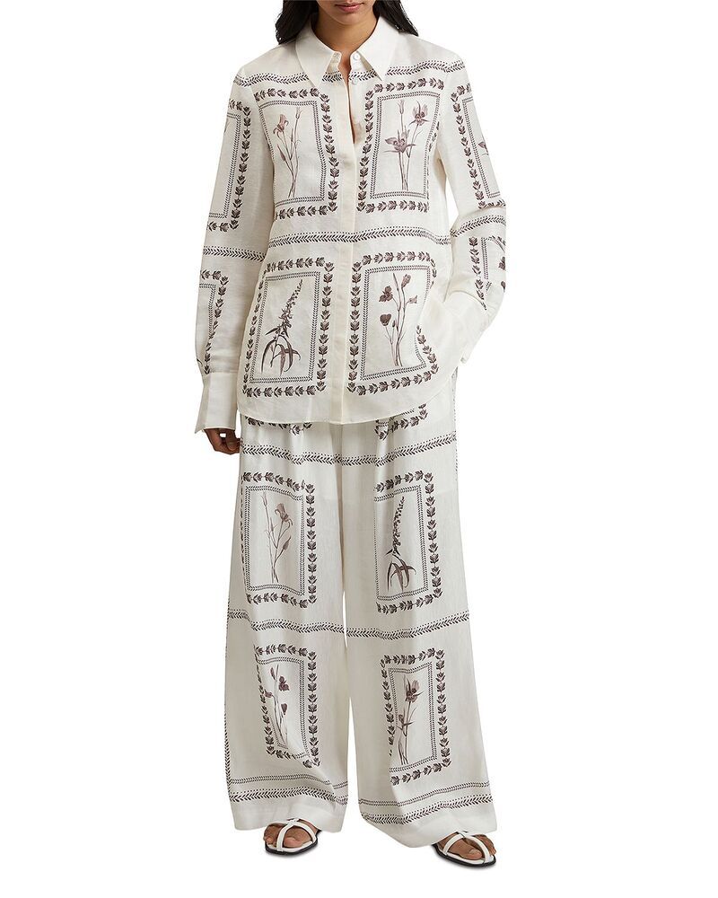 テッドベーカー レディース ボトムス カジュアルパンツ ワイドレッグ Ted Baker Ornitha Wide Leg Trousers Ivory アイボリー