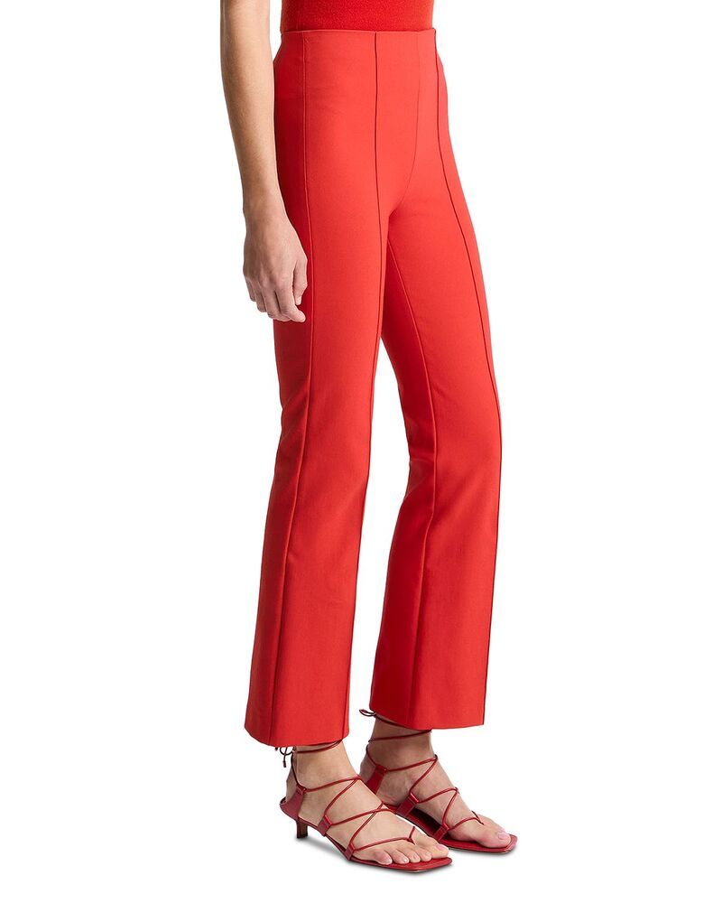 ヴィンス レディース ボトムス カジュアルパンツ クロップド Vince Mid Rise Pintucked Cropped Pants Dark Poppy