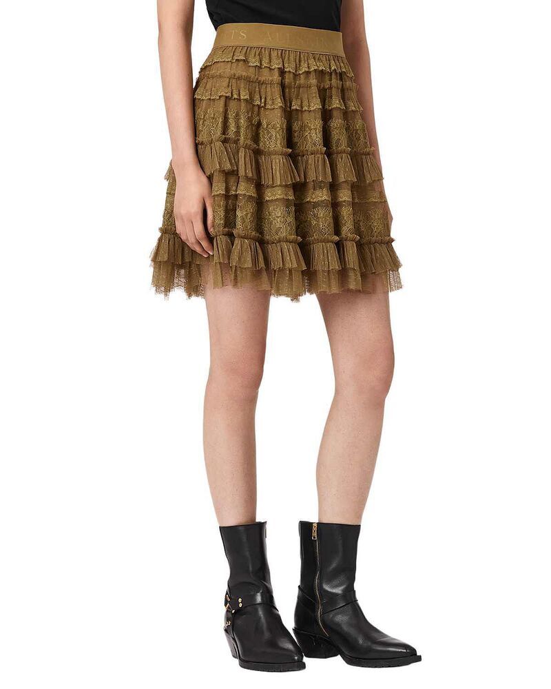 オールセインツ レディース ボトムスカート ミニ ALLSAINTS Arlea Mini Skirt Butternut Brown ブラウン