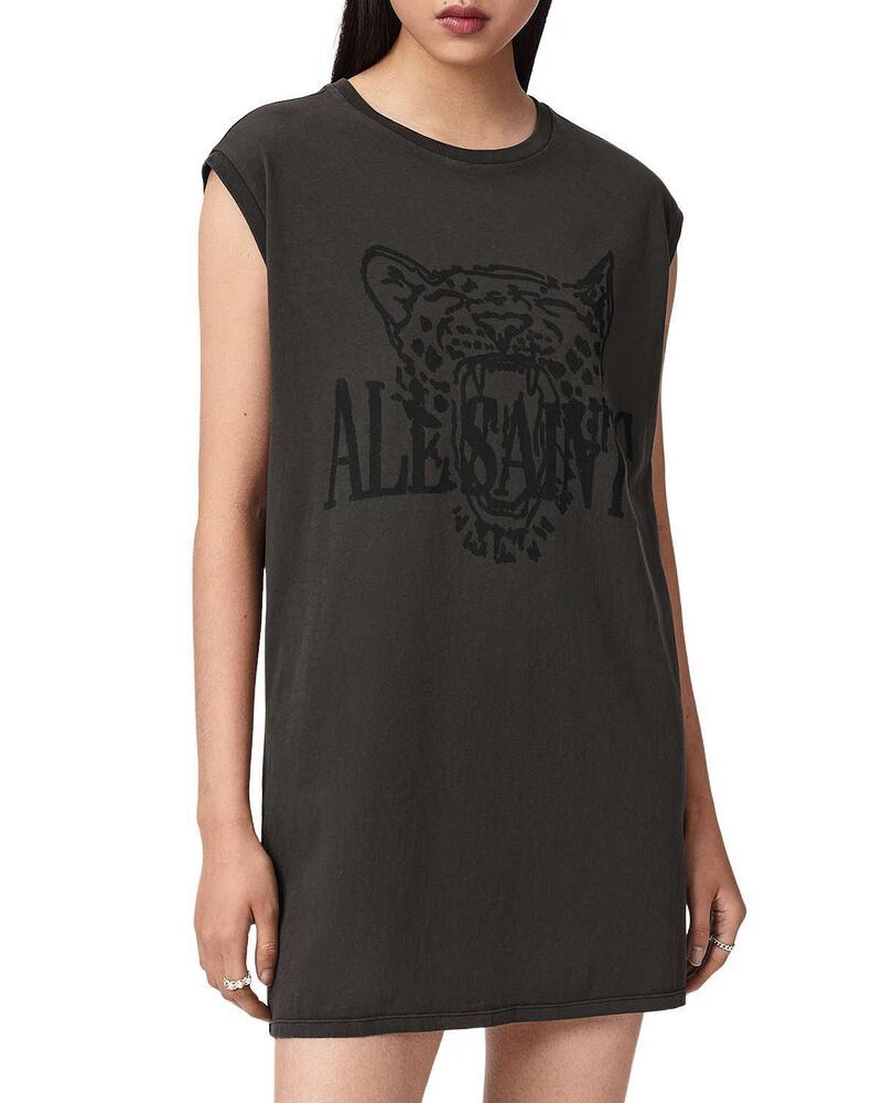オールセインツ レディース トップス ワンピース ALLSAINTS Wild Brooke Dress Washed Grey グレー