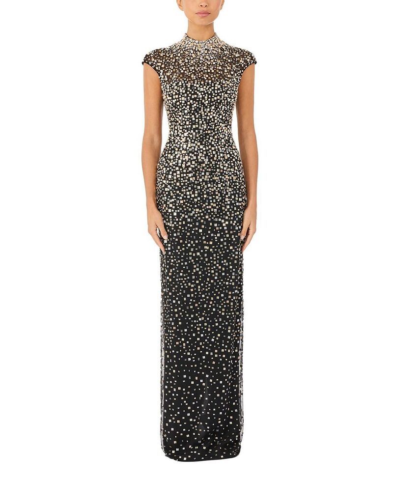 ジェニー・パッカム レディース トップス ワンピース マキシ Jenny Packham Treasure Beaded Maxi Dress Liquorice