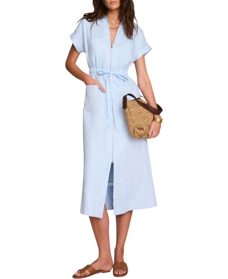 ミルトンベルベット レディース トップス シャツ ミディ リネン Mint Velvet Womens Linen Midi Shirt Dress Blue ブルー