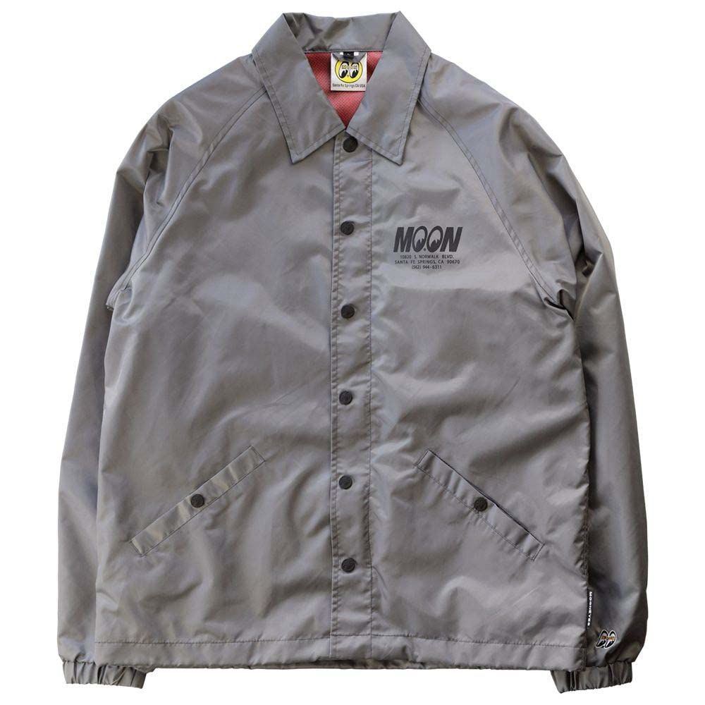 新品 [MOONEYES] ムーンアイズ バイク用 ライディング対応 コーチジャケット グレー OMJ-028 (L) 15,105円