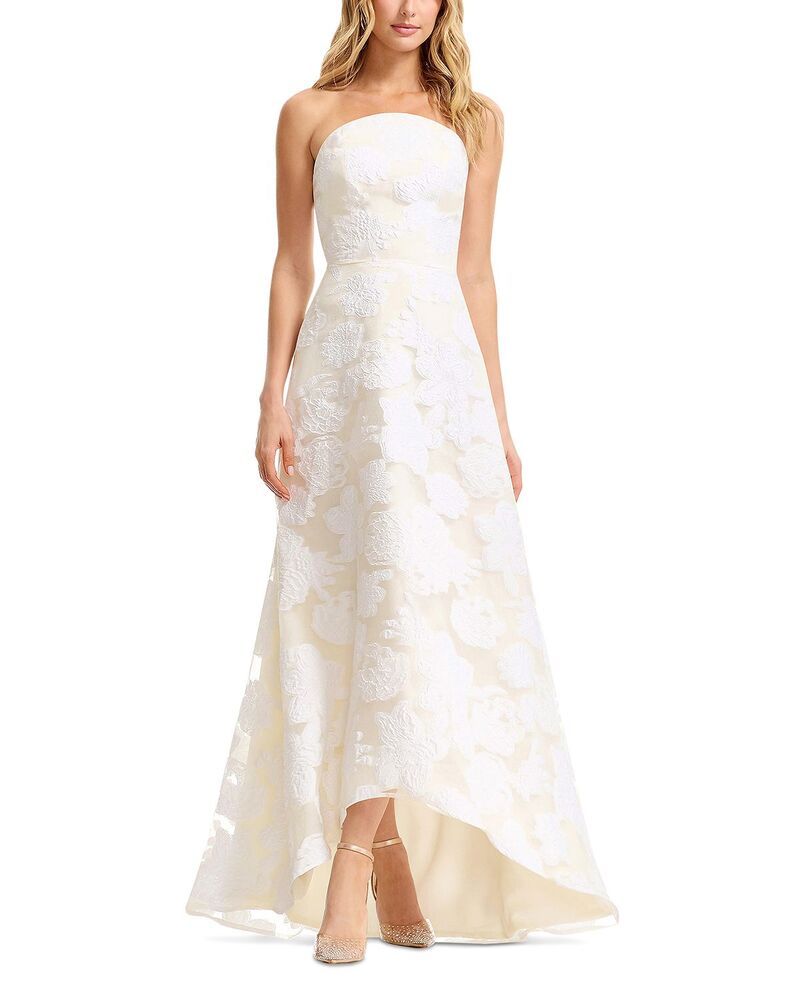 ドレスザポプレーション レディース トップス ワンピーストラップレス Dress the Population Tessa Strapless Gown White ホワイト