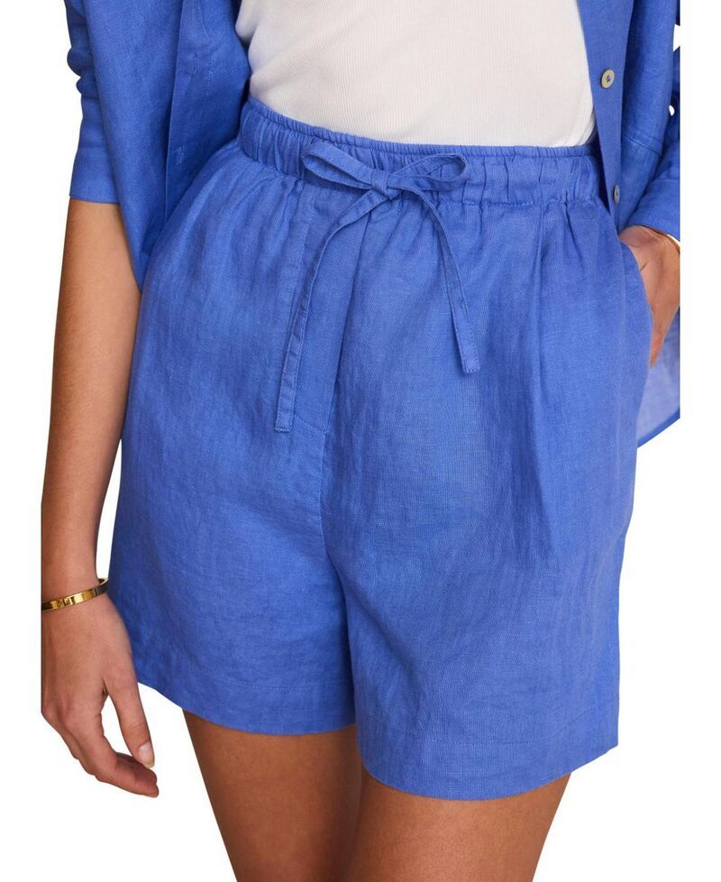 ミルトンベルベット レディース ボトムス ハーフパンツ・ショーツ ショートパンツ リネン Mint Velvet Womens Linen Drawstring Shorts Blue ブルー