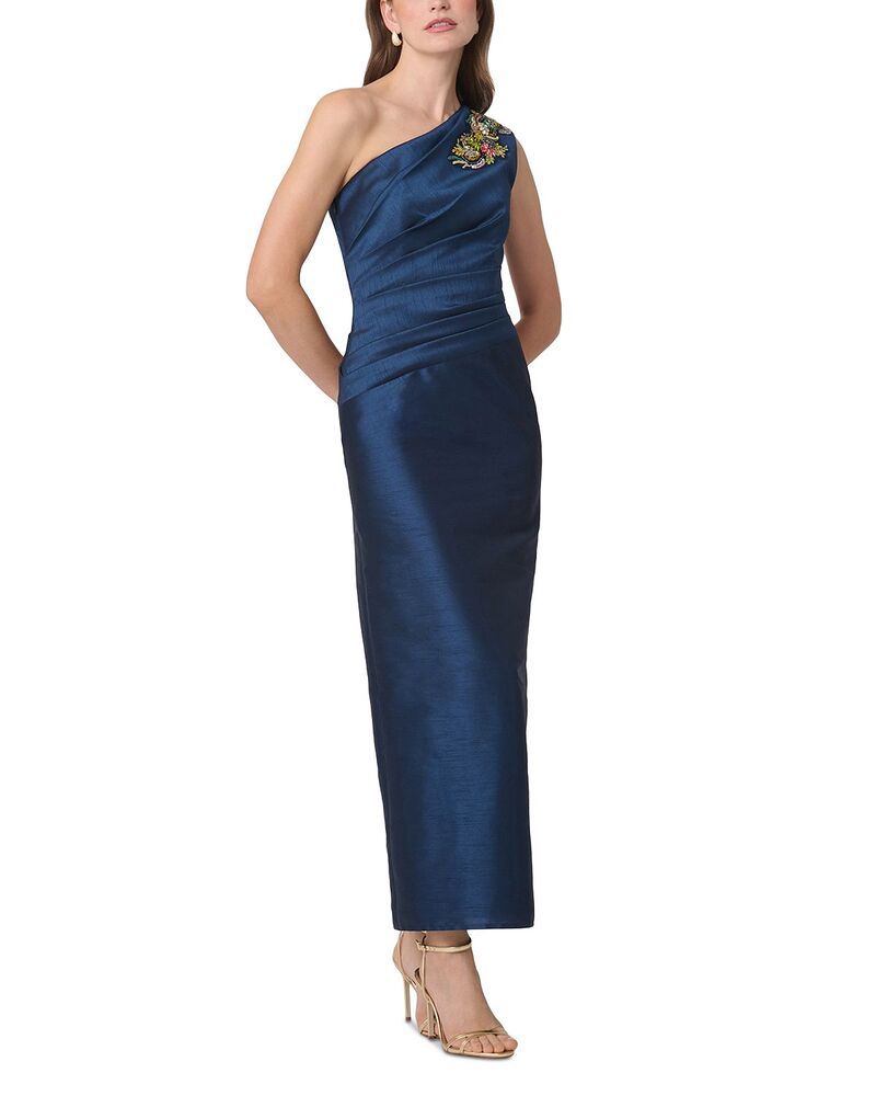 ショシャーナ レディース トップス ワンピース Shoshanna Dupioni Como Embellishedress Navy ネイビー