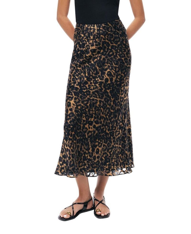 ノクチューン レディース ボトムスカート プリント ミディ NOCTURNE Printed Leopard Midi Skirt MultiColored マルチカラー