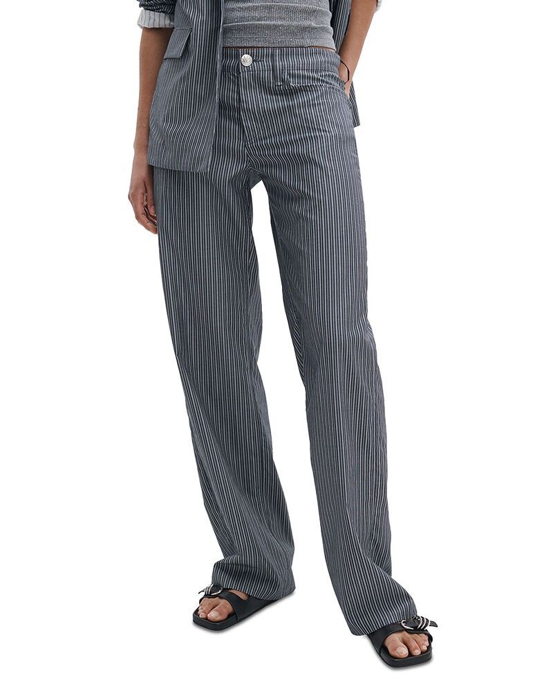 ラグアンドボーン レディース ボトムス カジュアルパンツ ローライズ rag bone Saige Stripe Low Rise Poplin Pantsal Stripe ストライプ