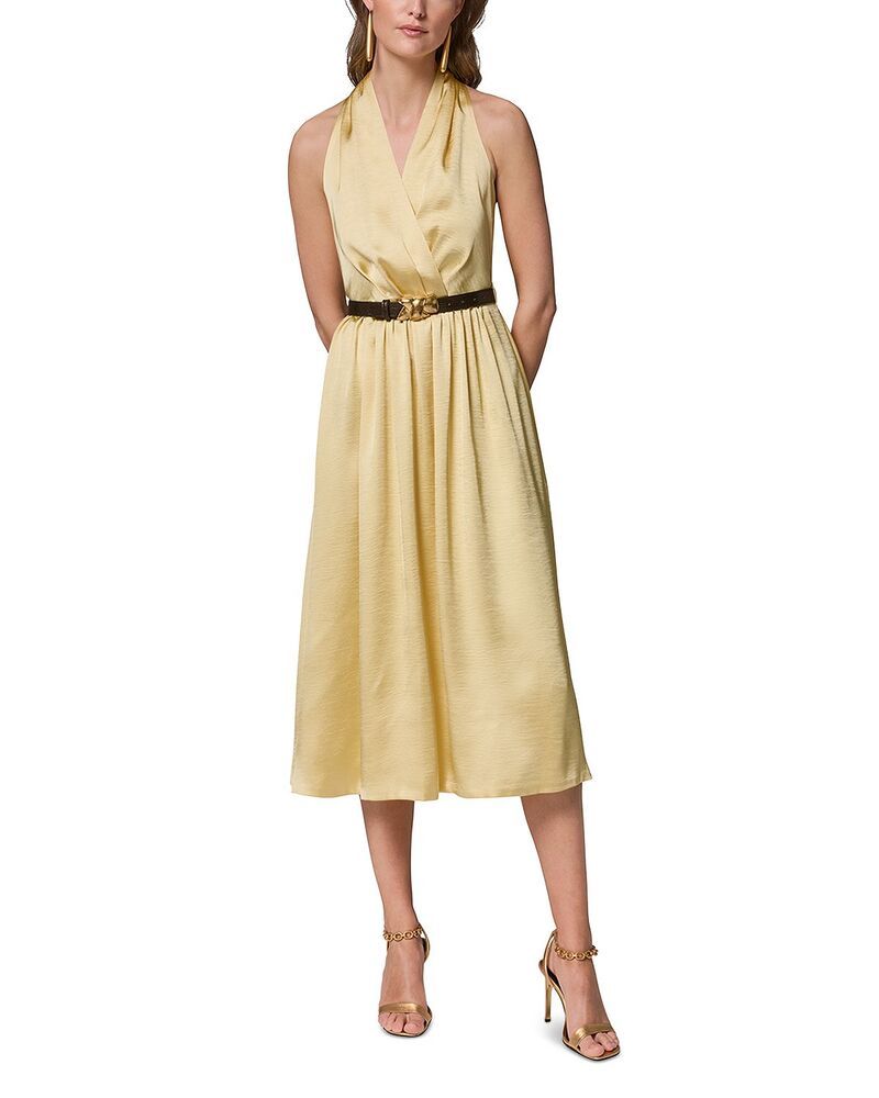 ダナキャラン レディース トップス ワンピース ミディ ホルター Donna Karan Halter Midi Dress Panna Cotta