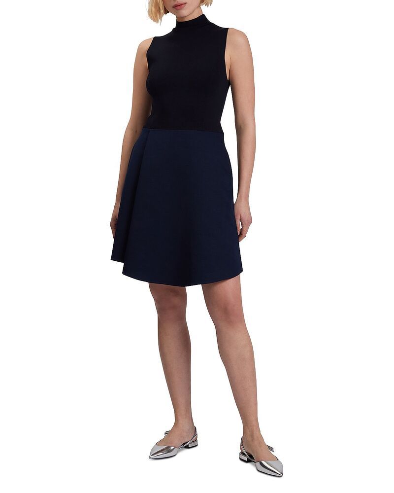 テッドベーカー レディース トップス ワンピース モックネック ミニ Ted Baker Dandiaa Mini Mock Neck Dress Navy ネイビー