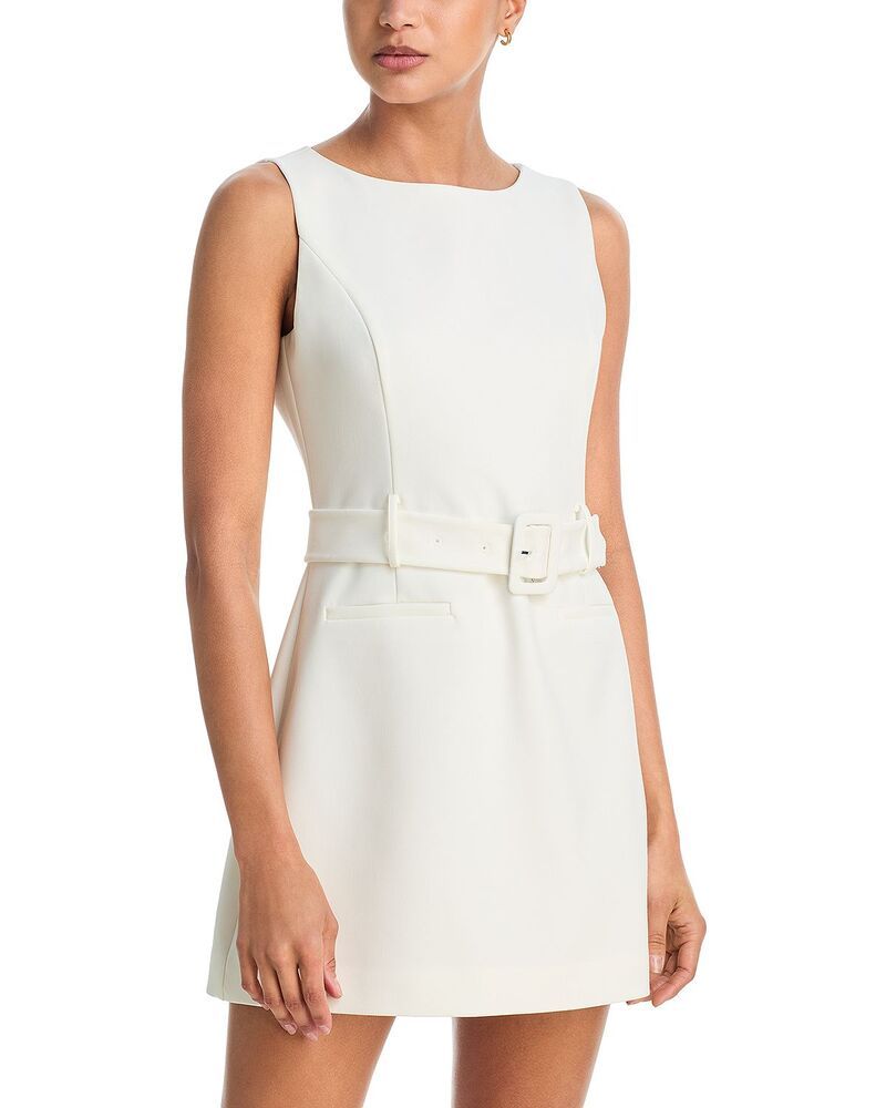 フレンチコネクション レディース トップス ワンピース ミニ FRENCH CONNECTION Azra Twill Belted Mini Dressummer White ホワイト