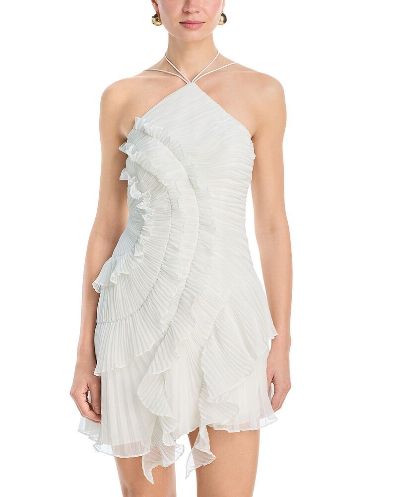 アムール レディース トップス ワンピース アシンメトリー ミニ Amur Velorasymmetrical Mini Dress Ivory アイボリー