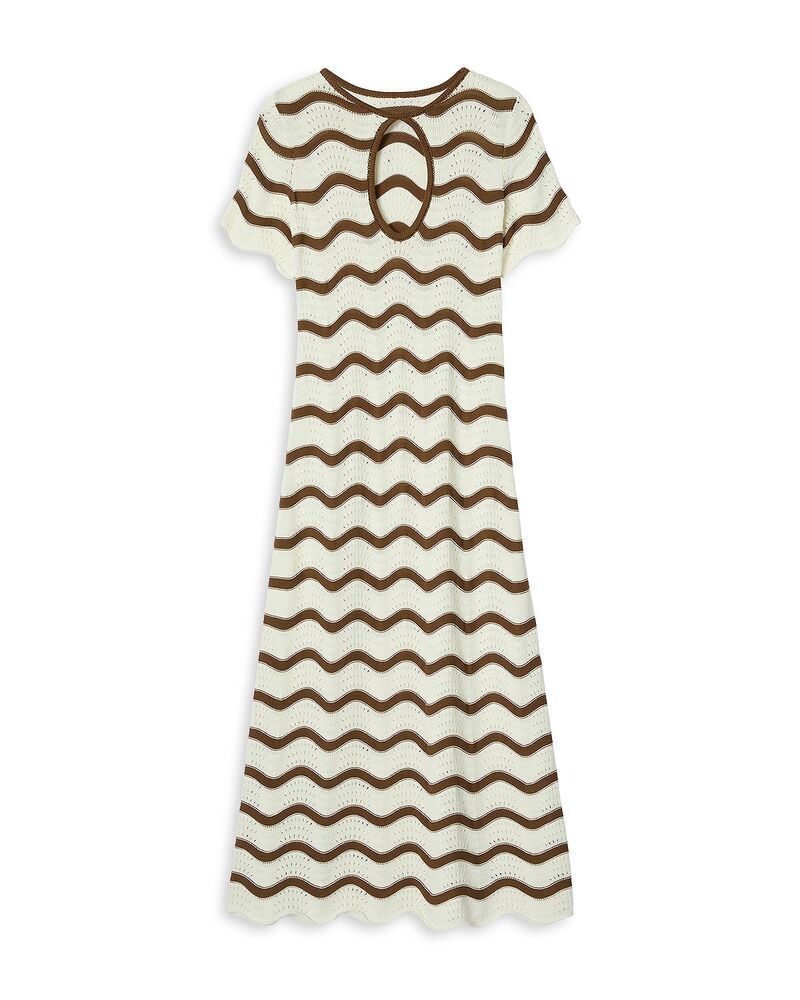 ラ・ダブル・ジェイ レディース トップス ワンピース La DoubleJ Wavy String Dress Bicolor WhiteChocolate ホワイト