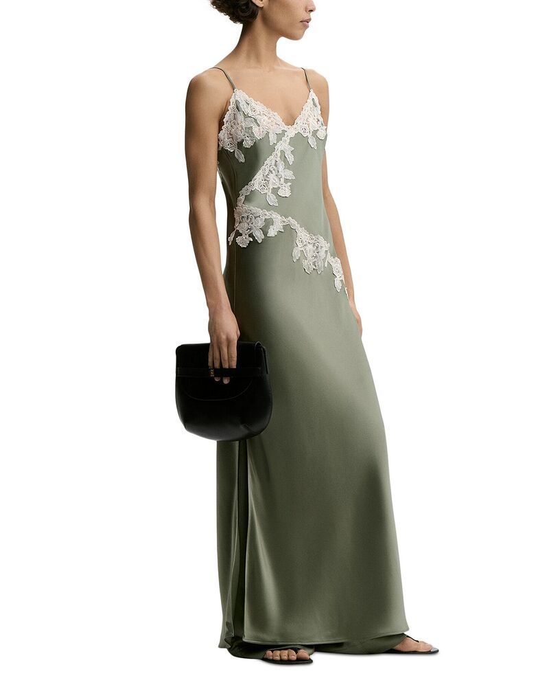 バイマレンバーガー レディース トップス ワンピース サテン By Malene Birger Vera Satin Slip Dress Deep Liche
