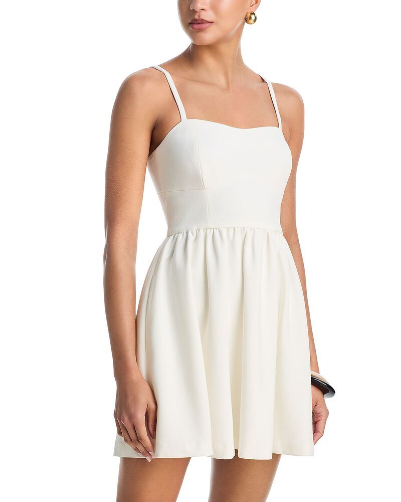 フレンチコネクション レディース トップス ワンピース ミニ FRENCH CONNECTION Whisper Multi Seam Strappy Mini Dressummer White ホワイト