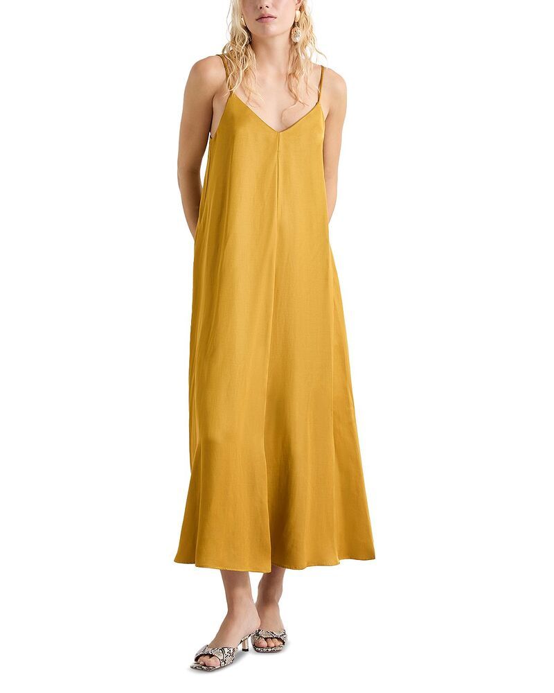 マレーラ レディース トップス ワンピース Marella Voliera Slip Dress Cognac