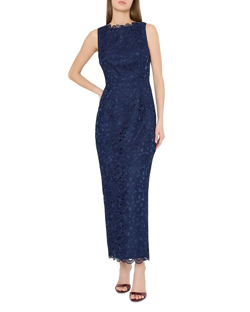 ミリー レディース トップス ワンピース レース MILLY Molly Lace Gownavy ネイビー