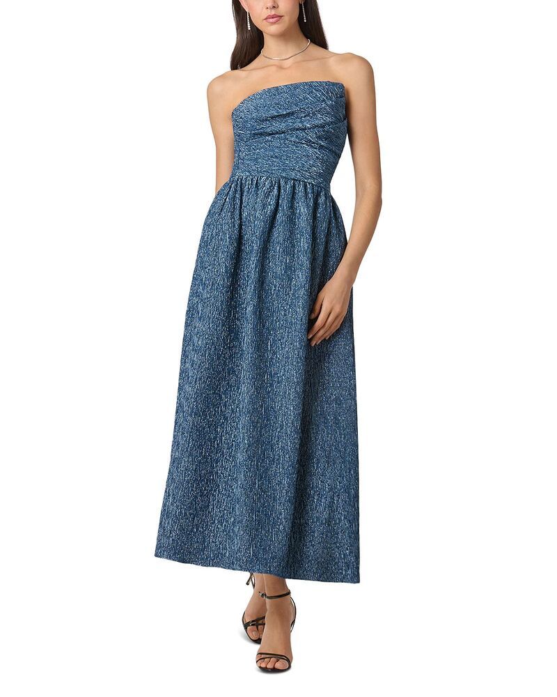 ショシャーナ レディース トップス ワンピース Shoshanna Jacquard Sanders Dressapphire サファイア