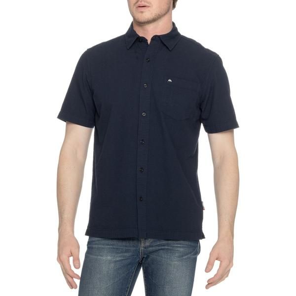 クイックシルバー メンズ トップス シャツ Quiksilver Gunther Seersucker Shirt Short Sleeveclipse