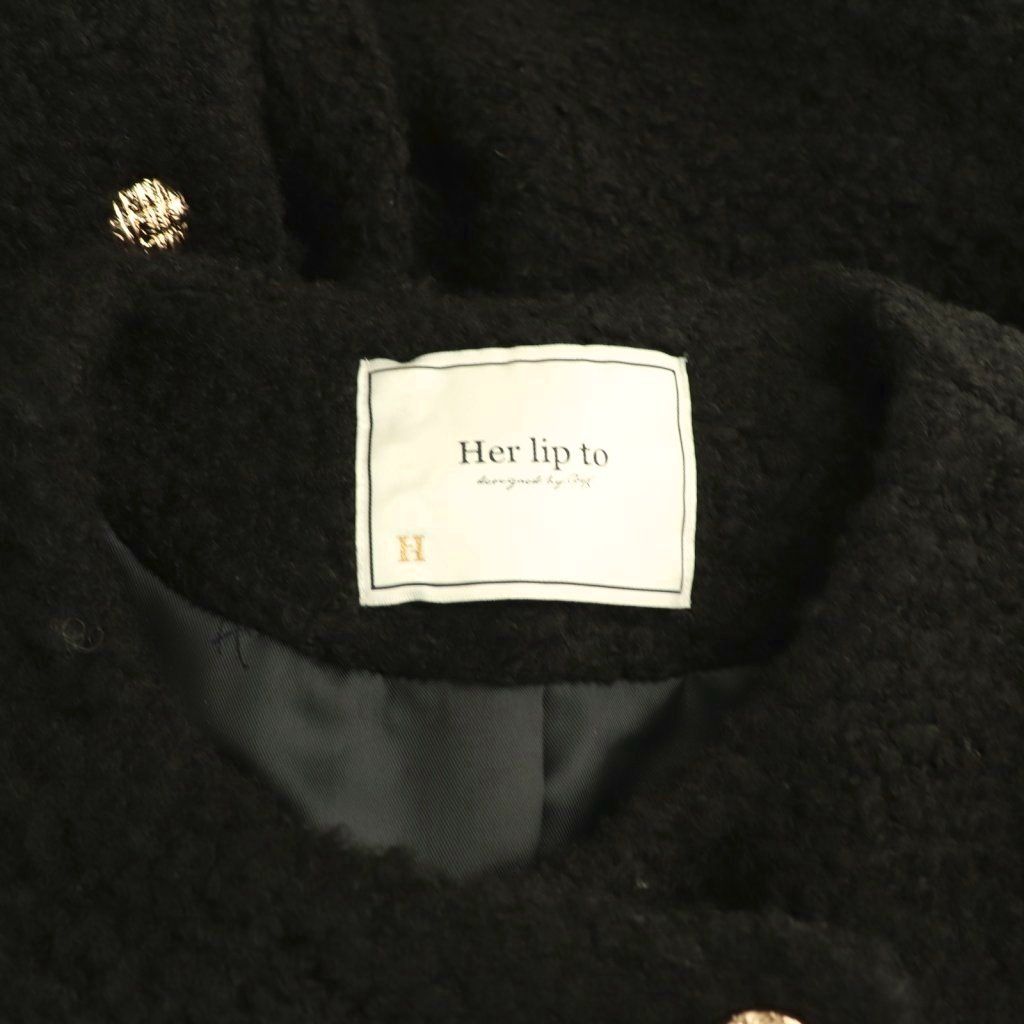 ハーリップトゥ Her lip to 25AW Elise Boucle Peplum Coat コート