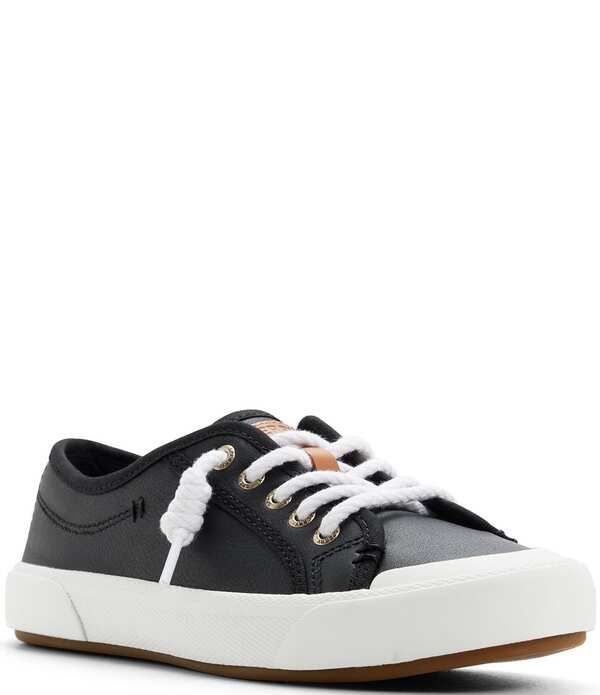スペリー レディース ボトムス カジュアルパンツ スニーカー レザー Sperry Womens Pierwave 2 Leather Sneakers Black ブラック
