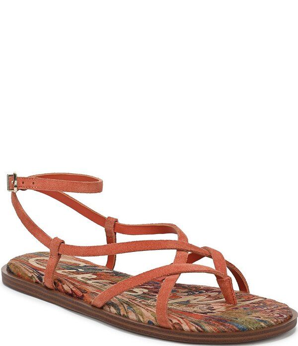 サムエデルマン レディース シューズ サンダル スエード アンクル Circus NY by Sam Edelman Dakota Suede Ankle Strap Thong Sandalsunbaked Orange オレンジ
